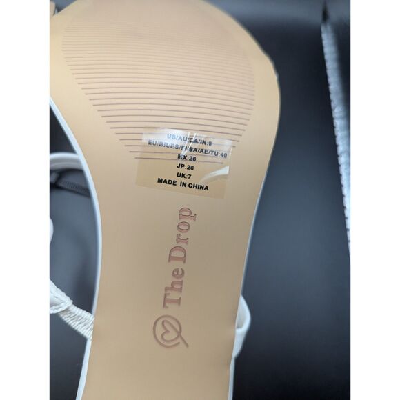 🤍 The Drop Avery Strappy Block Heel Sandal White NWT Size 9 & 9.5 - Picture 5 of 6